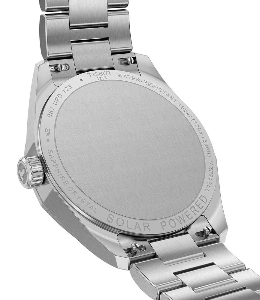 Tissot PRC 100 Solar 34mm Silver Dial Stainless Steel Bracelet Watch image number 2