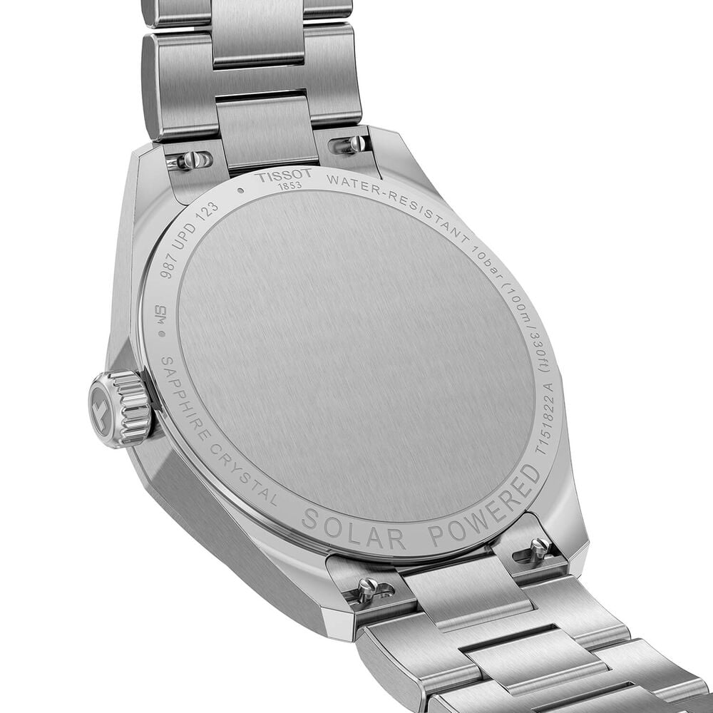 Tissot PRC 100 Solar 34mm Silver Dial Stainless Steel Bracelet Watch image number 2